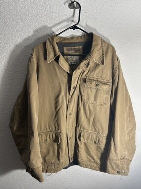 VTG Old Navy Jacket Mens XL Chore Workwear Sherpa Fleece Lined Full Zip Brown